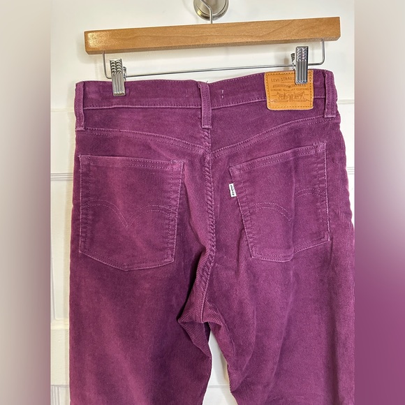 Levi’s Premium Wedgie Fit Straight Corduroy Pants Purple - Picture 6 of 16